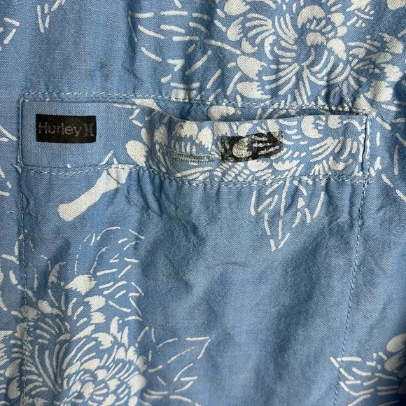 🌸Men’s Hurley Button Down 100% Cotton Short Sleeve - Picture 3 of 8